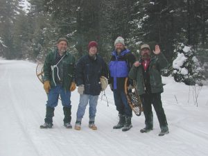 Stone-Saunders-Wagner and Dionne 2001 holding snowshoes