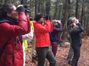 Women with binoculars